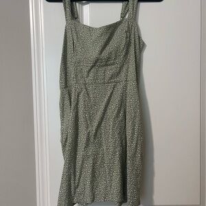 Abercrombie & Fitch Olive Patterned Mini Dress